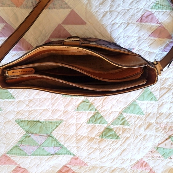 Etienne Aigner Vintage Leather Argyle Patchwork Shoulder Bag - Picture 7 of 8